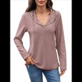 thumbnail image 2 of Sudadera con Capucha para Mujer, de y Otoño, con Cuello en V, Larga y Botones con Cordón. Rosa XXL, 2 of 10