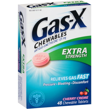 Gas-X Cherry Antacid Chew, 48 CT (Pack of 6)