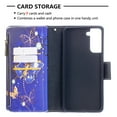 thumbnail image 3 of Samsung Galaxy S21+ 5G Case with Zipper Wallet, Dteck Painted PU Leather Folio Case 9 Card Slots Wallet Case with Zipper Pocket / Hand Strap for Samsung Galaxy S21 Plus 6.7 inch, 03# Purple Butterfly, 3 of 5