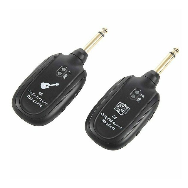 Sistema inalámbrico portátil para guitarra, juego de receptor y transmisor de guitarra recargable LingWen 8390612713811