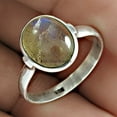 thumbnail image 2 of Natural Labradorite Gemstone Ring, Proposal Ring, Designer women's Huge Gemstone Ring, Statement Ring, Cocktail Ring, Dainty Ring, Wedding Gift Ring, Oval Shape Labradorite Ring (labradorite, 7), 2 of 5