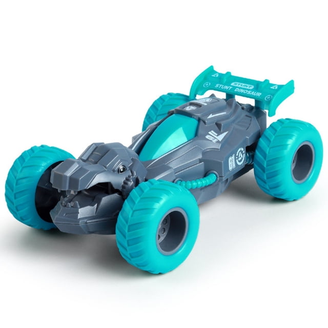 Dinosaur Inertial Car Toy 360 Degree Rotation Mouth Body Movable Vehicle Friction Powered Action Toy For Kids Boys