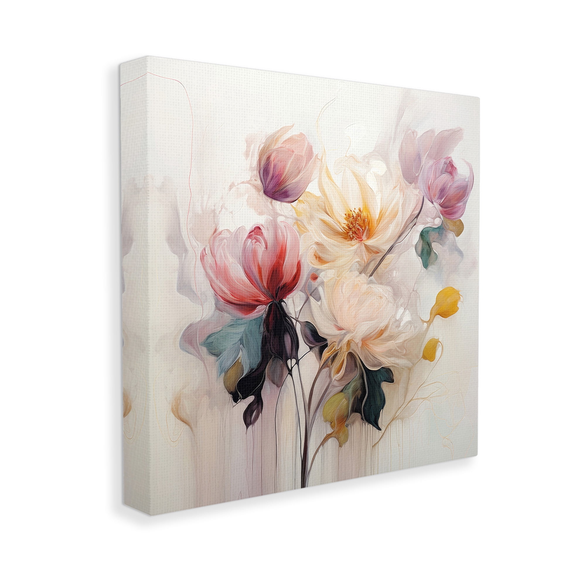 Stupell Industries Blooms in Harmony Botanical & Floral Painting Gallery Wrapped Canvas Art Print Wall Art, 36 x 36