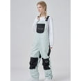 thumbnail image 2 of SEARIPE Women's Ski Snowboard Bib Pants Insulated Snow Overalls Waterproof Breathable Light Blue XL, 2 of 4