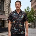 thumbnail image 3 of Cowboy Shirts for Men Summer Short Sleeve Button Up Notch Collar Western Cowboy Horse Printed Casual Shirt, 3 of 6