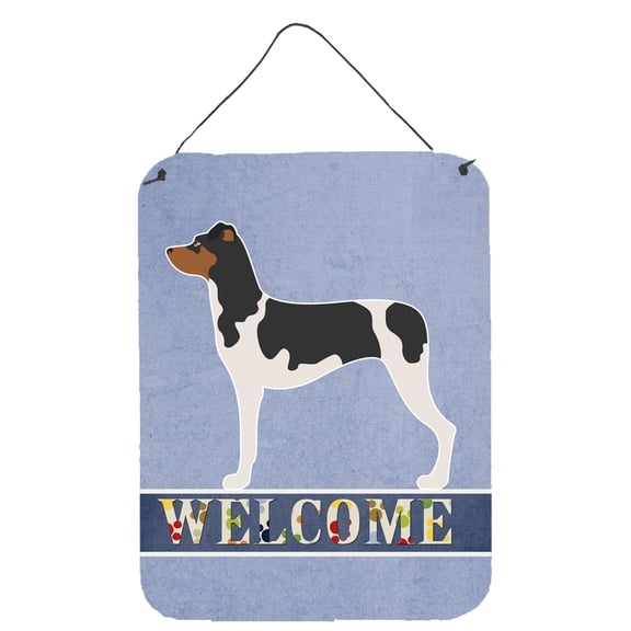 Brazilian Terrier Welcome Wall or Door Hanging Prints Blue