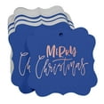 thumbnail image 3 of Inkdotpot Real Rose Gold Foil Merry Christmas Tags Favor Bracket Shape Hang Pack Of 50 Paper Tags, 3 of 6