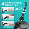 thumbnail image 3 of COSLUS Cordless Water Flosser: 4 Modes & 5 Intensity levels, Portable for Travel, 4 Tips for Family Use, BPA-Free (Black), 3 of 5
