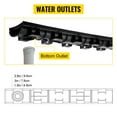 thumbnail image 5 of VEVOR Trench Drain System, Channel Drain with Plastic Grate, 5.8x3.1" HDPE Drainage Trench, Black Plastic Garage Floor Drain, 5x39" Trench Drain Grate, With 5 End Caps, For Garden, Driveway-5 Pack, 5 of 9