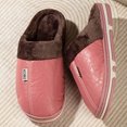 thumbnail image 7 of Fuzzy Slippers For Women Couple Fall Winter Solid Color Leather Home Warm Padded Outdoor Shoes Slippers Warm Cozy Winter House Slippers Bedroom Indoor House Shoes, 7 of 7