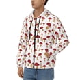 thumbnail image 3 of Naloa Red Mushroom Men’s Hoodies, Zip up Hoodie, Sweatshirts,Hoodies for Men Sizes S-3XL-Medium, 3 of 5