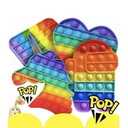3 PCS Circle  Square Spaceman Push Pop and Play Fidget Sensory Toy Autism Special Need Stress Relief Toys,  Pop To It Squeeze Toy for kids Child Adult by Alexis and Greenberg