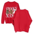 thumbnail image 6 of Women's Halloween Spooky Season Graphic Sweatshirt Cute Camo Leopard Plaid Ghost Print Crewneck Pullover Top Fall Winter Casual Party Outfit for Women Girls Oversized Cozy, 6 of 6