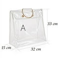 thumbnail image 4 of Bolsa de almacenamiento transparente para mujer, organizador de PVC transparente para cosméticos, bolso a prueba de polvo Tamaño claro A Hugo Bolso de polvo transparente, 4 of 10
