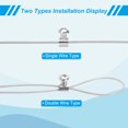 thumbnail image 4 of Uxcell Wire Rope Clips, 30 Pcs Metal Cable Clamps Wire Lock Rope Fittings Clip with Screws, 2 Style（C/D), 4 of 6