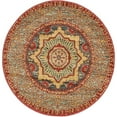 thumbnail image 1 of Unique Loom Palace Southwestern Rug 3' 3 x 3' 3 Round Navy Blue/Light Blue, 1 of 1
