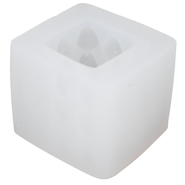Molde de Silicona ANGGREK vela de Aromaterapia cubo de Corazón 3D Grado alimenticio