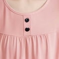 thumbnail image 5 of YUGYXL Womens Tops Short Sleeve Shirts Summer Outfits Spring Dressy Casual Clothes Front Pleated Crew Neck Loose Fit Clothing Pink XXXXL, 5 of 5