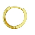 thumbnail image 3 of Wellingsale Ladies 14k Yellow Gold Polished 9mm Hoop Huggies Earrings (12 x 12 mm), 3 of 7
