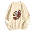 thumbnail image 4 of Football Sweatshirt for Women Realistic Sports Graphic Crewneck Long Sleeve Pullover Relaxed Fit Game Day Clothes Novelty Athletic Top, 4 of 4