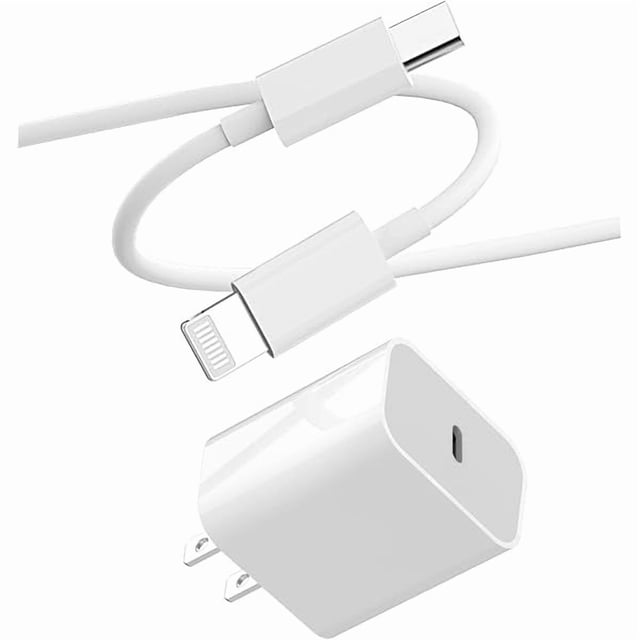 ccwmincc USB C Fast PD Wall Charger Block 5 Pieds Cable 18W 20W Watt Power Charging Adapter Quick Box Compatible with Ipad ARI iPhone 11 12 PRO MAX Mini TP XR SE2 8Plus Cord for Type C Plug