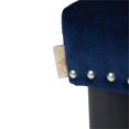 thumbnail image 4 of Brika Home Square Accent Footstool Ottoman in Navy Blue, 4 of 7