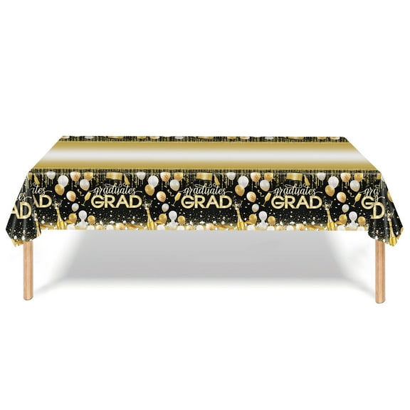 YiBai 2025 Graduation Decorations, Graduation Decorations 2025, Graduation Party Tablecloth Party Tablecloth Holiday Party Background Wall Table Decoration #.69, Gold