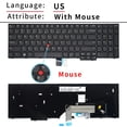 thumbnail image 4 of New US Russian Laptop Keyboard For Lenovo IBM ThinkPad E570 E575 E570C 01AX160 01AX200 RU With Mouse, 4 of 6