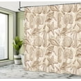 thumbnail image 4 of Ambesonne Beige Shower Curtain, Exotic Marine Animals, 69"Wx75"L, Beige, 4 of 4