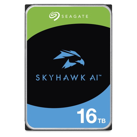 Seagate Skyhawk AI SATA III 3.5" Internal Hard Drive - 16TB, Single, 512MB Cache