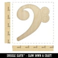 thumbnail image 2 of Bass Clef Music Wood Shape Unfinished Piece Cutout Craft DIY Projects - 4.70 Inch Size - 1/4 Inch Thick, 2 of 7