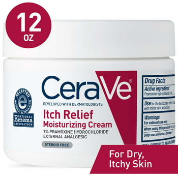 CeraVe Itch  Moisturizing Cream for Dry Skin, 12 oz