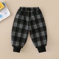 thumbnail image 7 of XUELUO Baby Boys Pants Girls Cartoon Plaid Print Winter Warm Long Sweatpants Trousers Pant Holiday Wear,Black,6-12 Months, 7 of 7