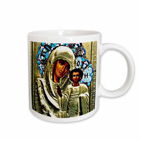 

3dRose Russian Icon of the Blessed Mary Ceramic Mug 11-ounce
