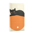 thumbnail image 2 of Yayeee Blank Wall Plate Cover 1-Gang 4.5"x2.7" Home Unused Decorative Outlet, Black Cat Orange Ball, 2 of 7