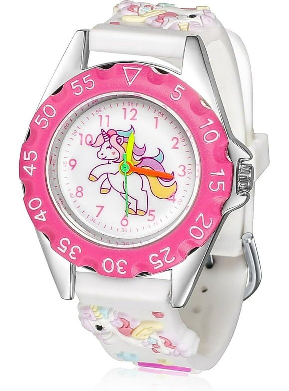 Babyhug Unicorn Themed Analog Watch Free Size - Pink main image 1