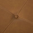 thumbnail image 5 of Christopher Knight Home 35" Round PU Leather Ottoman Coffee Table, Tufted Footrest with Wooden Base, Light Brown, 5 of 10