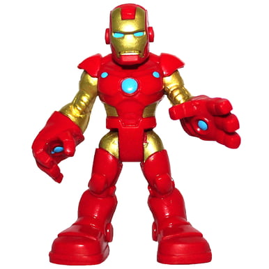 2.5" Playskool POWER UP MARVEL SUPER HERO SQUAD IRON MAN Figure boy toy 