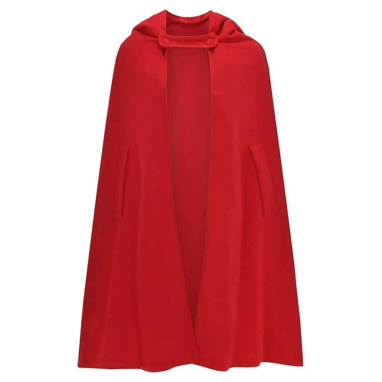 Hfyihgf Women Trench Coat Gothic Hooded Open Cape Outwear