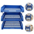 thumbnail image 4 of Miangastore 1pc 3 Tier Plastic File Document Rack Desktop File Holder Organizer for Office, 4 of 8