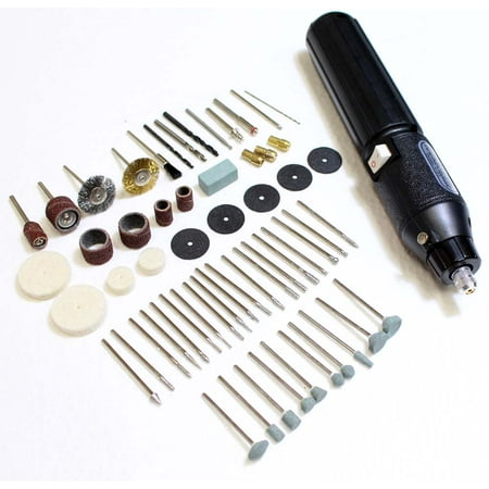 

DYNAMIC 60-Piece Cordless Rotary Tool Set | 10 000 RPM | Includes AC Adapter Engraving Bit & Custom Carrying Case | Multifunctional Craftsmanship Tool