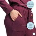 thumbnail image 4 of Hello Mello CuddleBlend Joggers Loose Drawstring Buttery Soft Lounge Pants, Wine Time Medium (Women's), 4 of 7