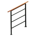 thumbnail image 3 of Zimtown Handrail for Stairs Fits 2 or 3 Steps Outdoor Stair Railing Picket Wooden Wrought Iron Handrail, 3 of 8