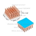 thumbnail image 1 of 5pcs Pure Copper Heatsink Heat Sink Radiator Cooler for Raspberry / Banana Pi Electronic 3D printer CHIP IC MOS with Thermal Pad 5pcs 15x15x7mm, 1 of 6