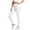 White, variant on JTSRKL Girls Athletic Leggings Kids V-Cross Stretchy High Waist Tummy Control Yoga Running Dance Gym Pants with Pockets Wine 5-6 Years