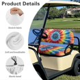 thumbnail image 6 of HUIACONG Colorful Tie-Dye Patterns Sweat Absorption Golf Cart Seat Covers 2 Piece for Most 2 Seater Golf Carts Club Car, Machine Washable Fit for Summer Sports Golf Cart Seat Protector, 6 of 7