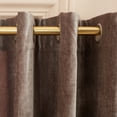 thumbnail image 2 of SAFAVIEH Voleria Contemporary Light Brown Solid Grommet Blackout Curtains, 52" x 96", 2 of 5