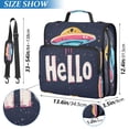 thumbnail image 2 of FORMRS Zipper Binder with Shoulder Strap 2-inch Ring 500 Sheet Capacity File Bag, Colorful UFO, 2 of 5