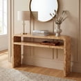 thumbnail image 3 of Dayalane 51" Long Console Table with Lower Shelf, 30" Tall Entryway Table for Hallway, Rustic Burl Wood or Travertine Style Sofa Table Behind Couch, Foyer, Cabin, Burl Wood, 3 of 12
