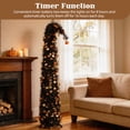 thumbnail image 5 of 6FT Slim Pop Up Halloween Thanksgiving Tree with Fairy Lights Harvest Tree with Maple Leaves Pumpkins Foldable Collapsible Pencil Fall Tree for Outdoor Porch Patio Deck Living Room Decor, 5 of 7